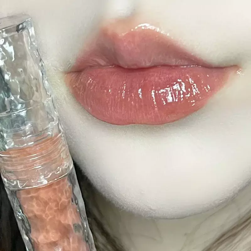 물 빛 누드 브라운 립글로스, 지속되는 방수 거울 유리, 티 레드 립스틱, 립 페이드, 글레이즈, 입술 메이크업 화장품