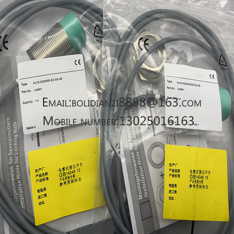 Interruptor do sensor de proximidade NJ15-30GM50-E2-3G-3D Novo
