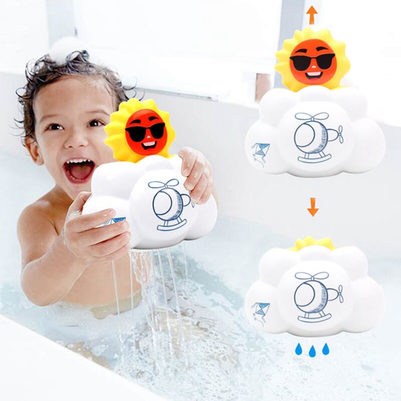Children Bath Toys Rain Clouds Play Baby Bathroom Floating Sprinkler Water Spray Kids Bath Tub Accessories