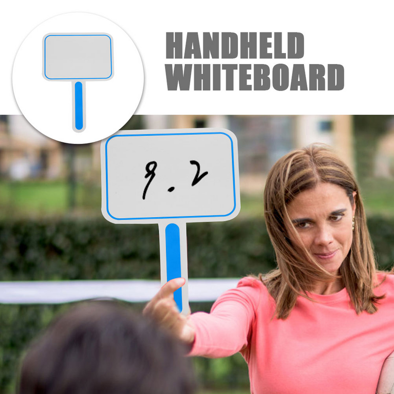 Handheld Whiteboard Dry Erase, quadro branco, seco Erase Paddles, leilão de mão apagável, 3pcs