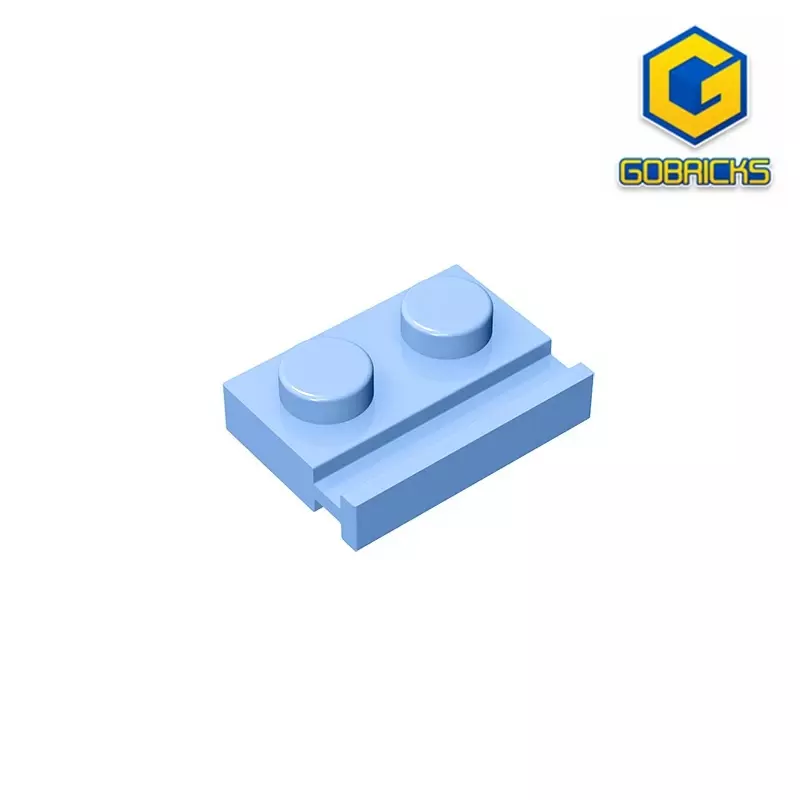 Gobricks płyta GDS-806 1x2 ze zjeżdżalnią kompatybilna z klockami lego 32028 dla dzieci DIY edukacyjne do budowania techniczne
