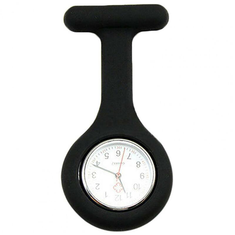 Jam tangan Suster silikon jam tangan saku Mini lucu jam tangan medis klip Suster dapat dikunci jam tangan wanita pria jam tangan kuarsa gantung