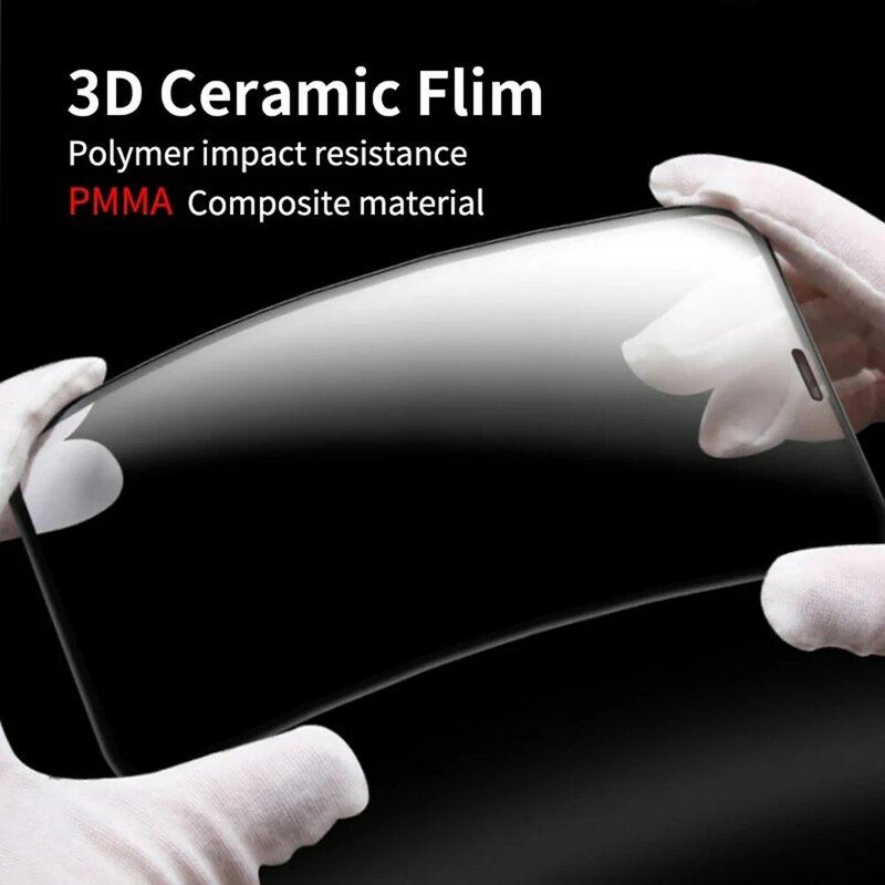 5Pcs HD Ceramic Film For IPhone 15 14 13 12 11 Pro Max Mini XS XR 7 8 Plus Screen Protector For IPhone 14 Pro Max Not Glass Film