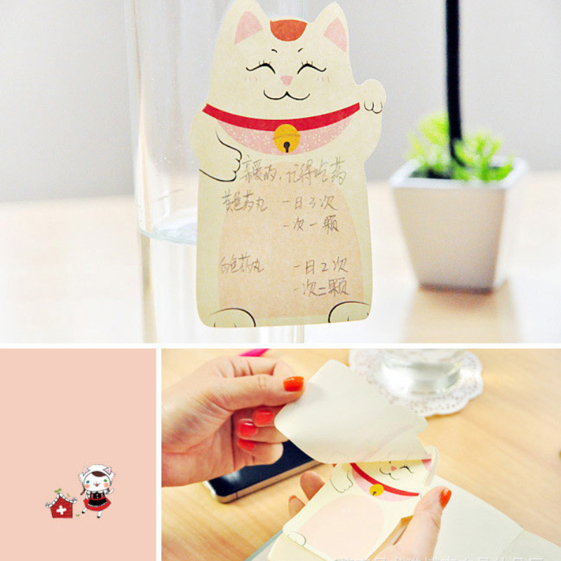 Cats sticky notes desk notes stationery office supplies school supplies creative notebooks writing board