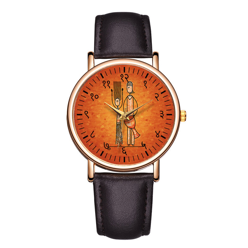 นาฬิกาควอตซ์แฟชั่นสำหรับผู้หญิงนาฬิกาโบราณนาฬิกาวินเทจกันน้ำผู้หญิงหนังลำลอง reloj mujer