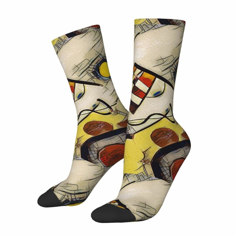 ตลก Wassily Kandinsky Art บทคัดย่อกีฬาถุงเท้ายาวนุ่มผลิตภัณฑ์ถุงเท้าคริสต์มาสสำหรับผู้หญิงลื่น