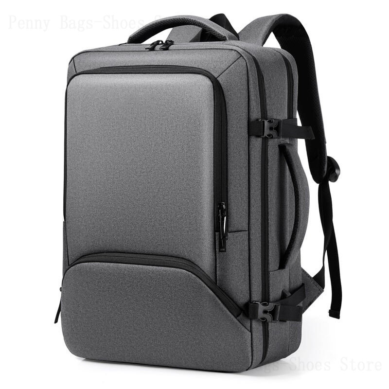 Tas sekolah pria, kapasitas besar 17.3 inci tas ransel Laptop Port USB multifungsi tas bisnis perjalanan luar ruangan tahan air Oxford