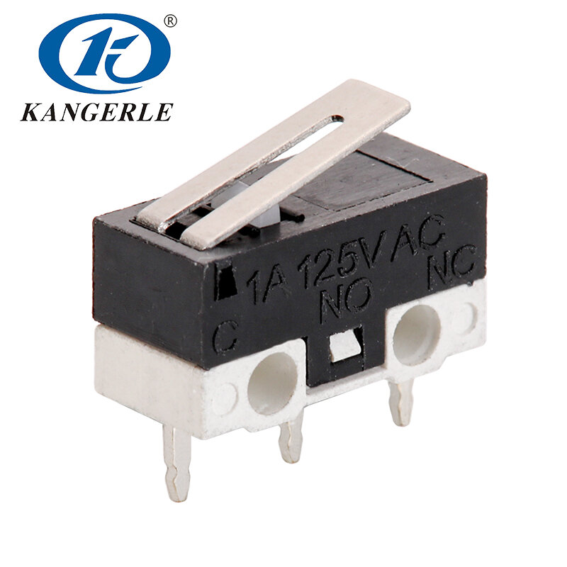 Kangerle KW10 1A 2A  125V Ultra Mini Lever Actuator Mouse Switch SPDT Sub Miniature Micro Switch Limit Switch Push Button Switch