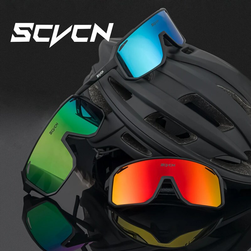 SCVCN-gafas de sol de ciclismo para hombre y mujer, lentes deportivas con protección UV400 para bicicleta de montaña y de exterior, multicolor