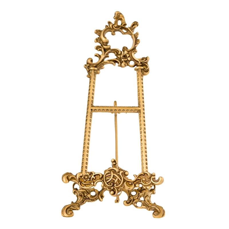 Vintage Style Plate Stands for Display Brass Easel Plate Holder Display Stand