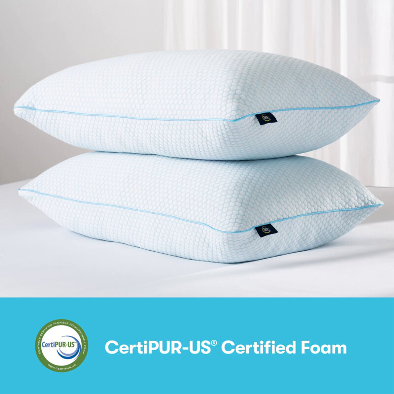 Serta Cool Blue Cluster Foam Pillow - 2 Pack (20 in x 28 in)