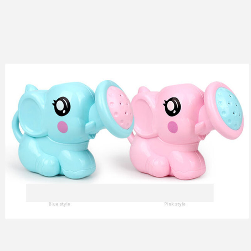 Mainan Mandi Bayi Semprotan Air Bentuk Gajah Plastik Cantik untuk Mandi Bayi Mainan Renang Hadiah Anak-anak Tas Jaring Penyimpanan Mainan Bayi Anak-anak