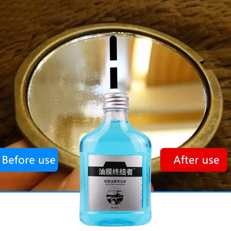 150ML Car Glass Oil Film Cleaner Portable Car Glass Degreasing Film Cleaner Remove Watermarks Cleaning Liquid Auto Accessories