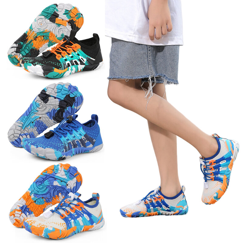 Kids Water Shoes Sea Diving Sneakers Breathable Surfing Snorkeling Shoes Non-Slip Sports Trainning Sneakers Men Women Aqua Shoes