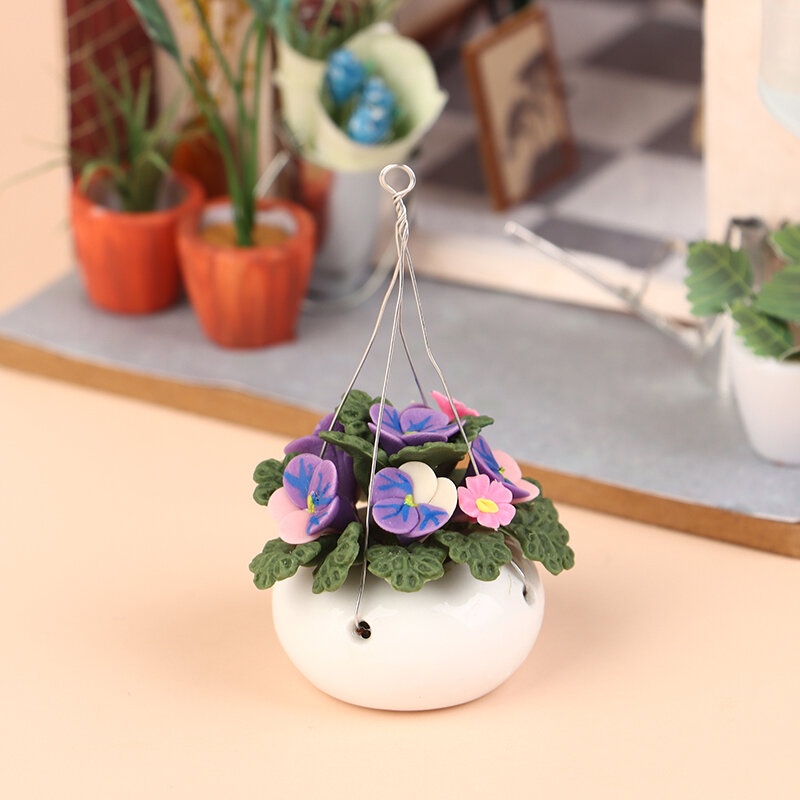 Plantes miniatures en pot Phalaenopsis, maison de courses 1:12, pot de fleurs conflicprecious Bonsai, modèle de jardin, décoration d'intérieur, accessoires jouets