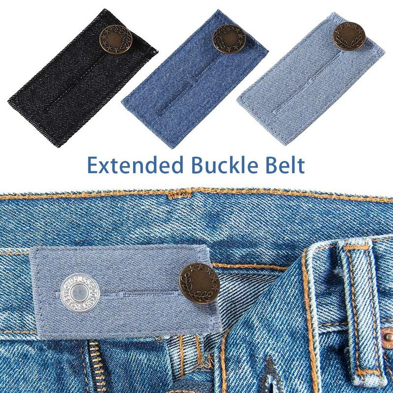 Jeans cintura extensor botão, extensor de cinto elástico, fácil de usar, extensão jeans, ajustável, t4s7