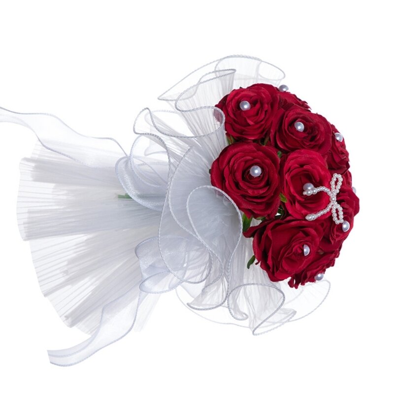 Свадебный искусственный букет роз, имитация цветочных украшений, украшение для свадебной цветочной композиции, украшение, Прямая