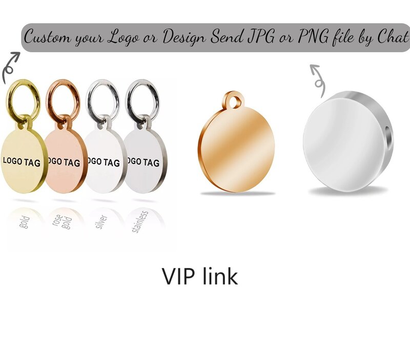Customize your shape or design Stainless Steel Pendant Metal Tags Laser engraving