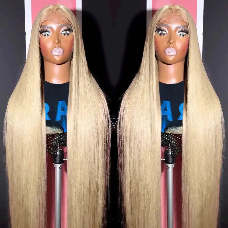 Beliself-Perruque Lace Front Wig 613 naturelle brésilienne lisse, cheveux blonds, 13x6, 13x4, 13x6 HD, densité 250