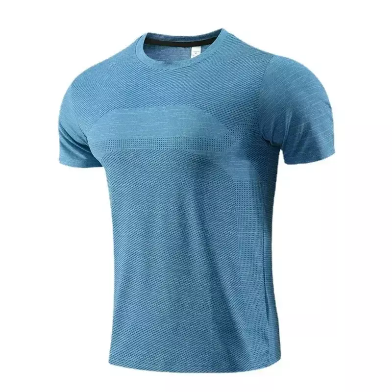Lemon Men Quick Dry maglietta sportiva a maniche corte maglie da palestra maglietta Fitness Trainer Running T-Shirt abbigliamento sportivo traspirante da uomo