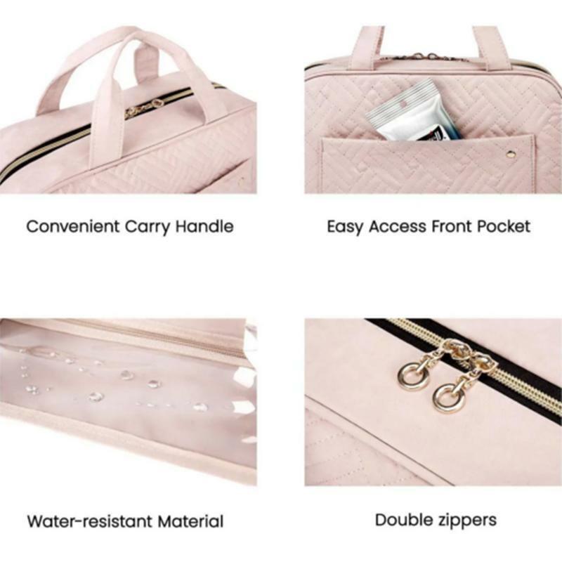 Cosmetic Travel Bag Hangable Travel Cosmetic Organizer Skincare Organizer Portable Cosmetic Storage Organizer Case For Gym