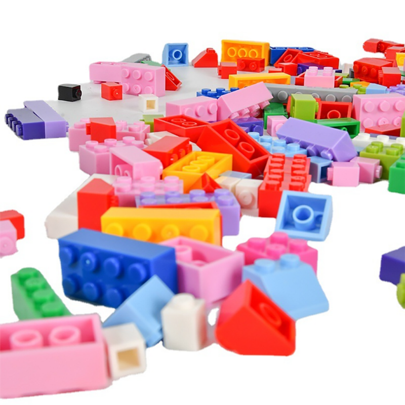 100-100 stücke DIY kreative Plastik bausteine Bulk-Sets Stadt klassische Ziegel Montage Spielzeug kreative pädagogische Geschenk für Kinder