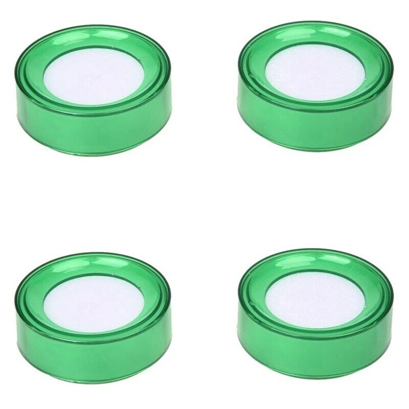 TTKK-esponja de plástico verde para dedo, 7Cm de diámetro, para cajero de dinero húmedo, 4 piezas