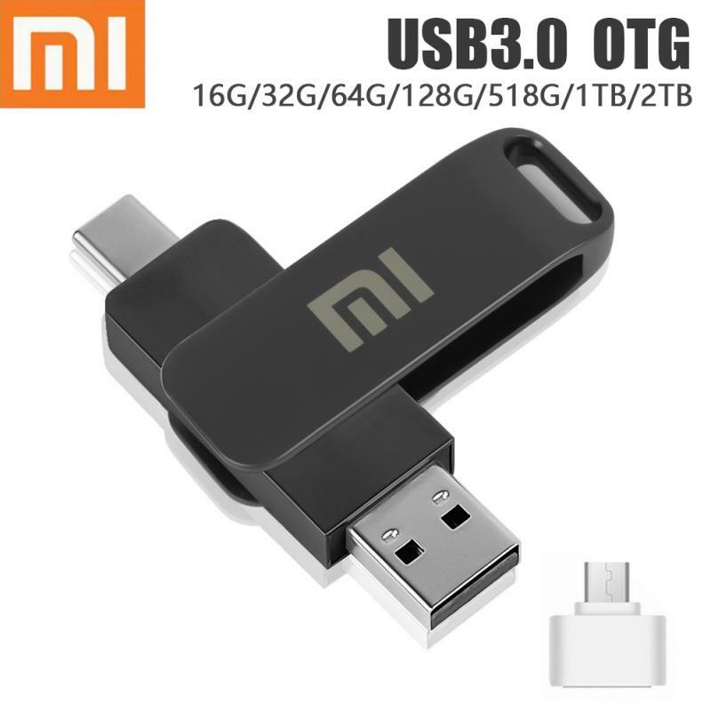 MIJIA-Xiaomi Metal USB 3.0 Flash Drives, Pendrive de alta velocidade, Unidade USB portátil, Impermeável, Laptop, Telefone, PC, 1TB, 512GB, 2TB