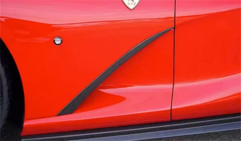 Kit de carrosserie en fibre de carbone style N pour Ferrari 812 Smile Fast, évent de capot, garde-boue, garniture, 2017-2019, ensemble de 6 pièces