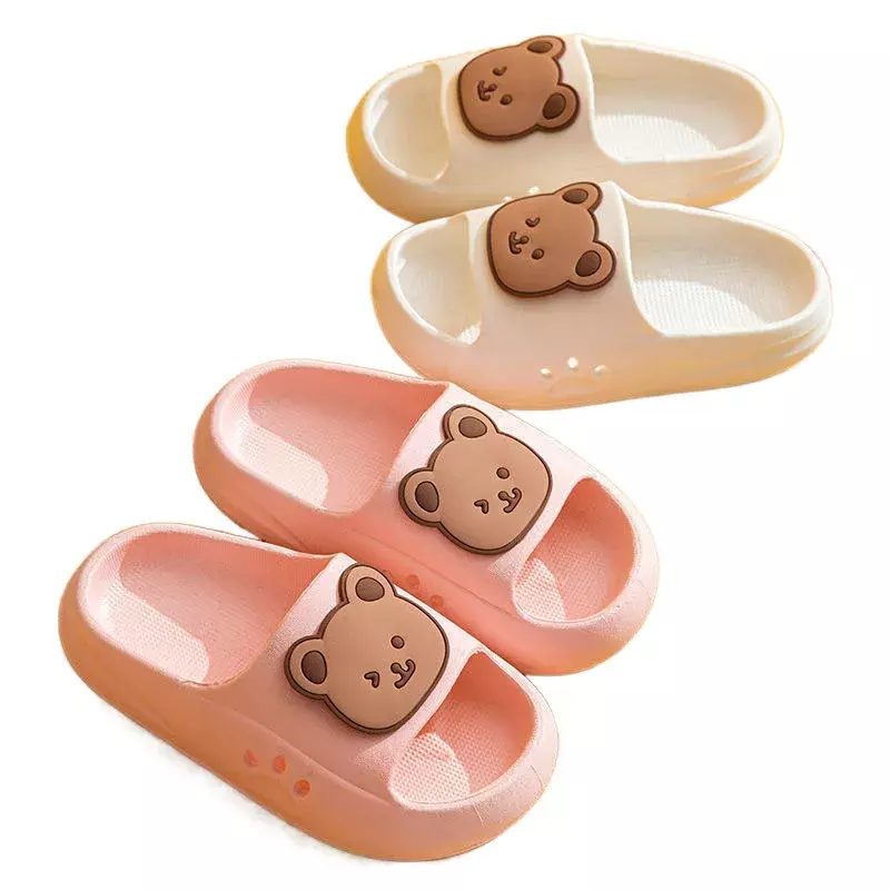 2024 Children's Slippers Cute Cartoon Boys and Girls Baby Child Gommino Medium and Big Children Non-Slip Sandals Summer