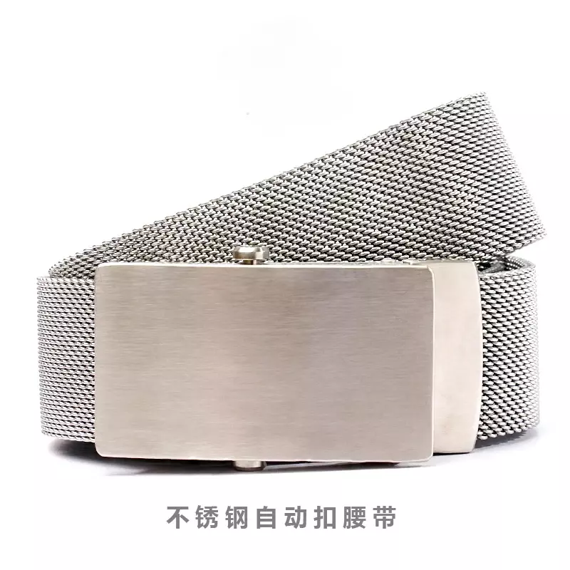 2024 New Men Stainless steel Belt Casual Outdoor Trousers Alloy Automatic Buckle Luxury Quality Designer Men's Belt Adjustable