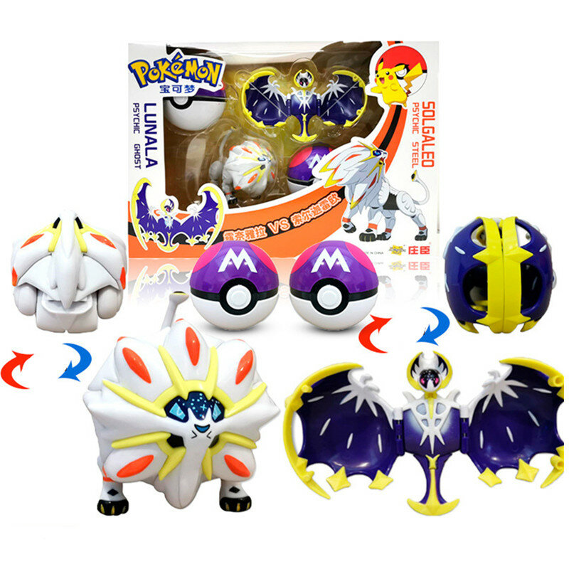 Juguetes de deformación de bola de elfo genuino de Pokémon, monstruo de bolsillo, mascota, Pokeball, Pikachu, modelo de figura de Anime, muñecas, regalo para niños