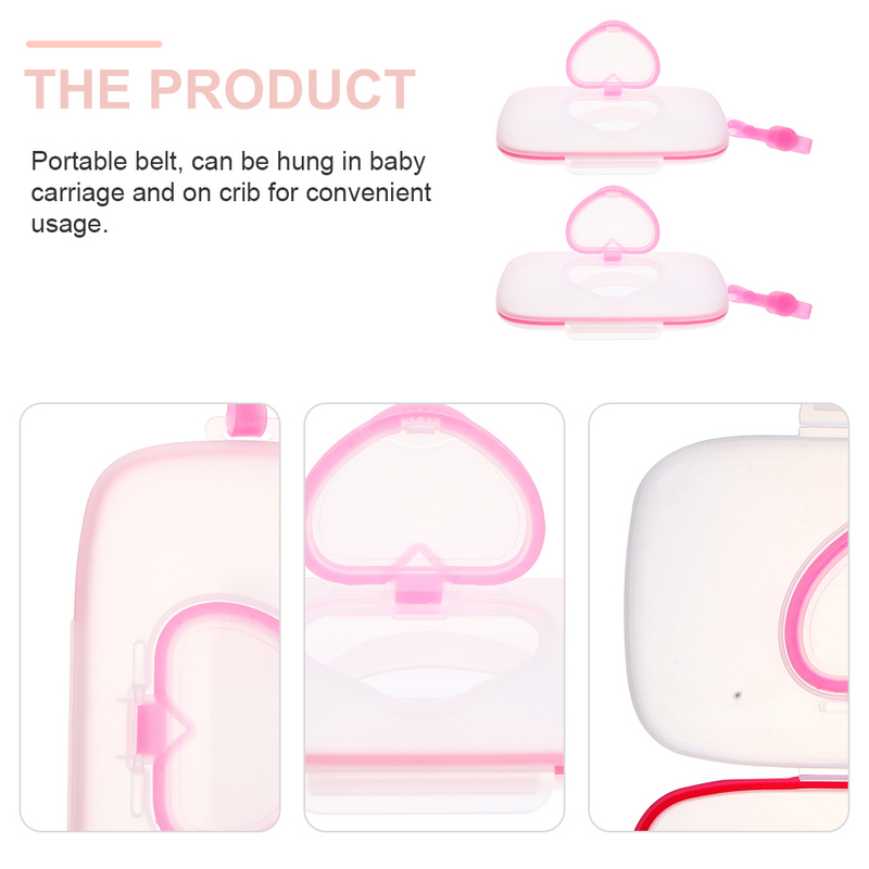 2 PCS Rag Love Wet Tissue Box Newborn Baby Diapers Travel Travel Toddler Stroller Pp Plastic Case