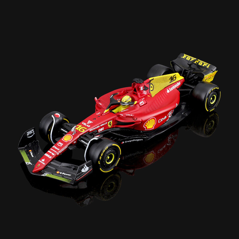 Ferrari-revestimiento conmemorativo de aleación, modelo de carreras de simulación revisado, juguete de decoración de colección, 75 ° aniversario, 1:43, F1-75 (2022)