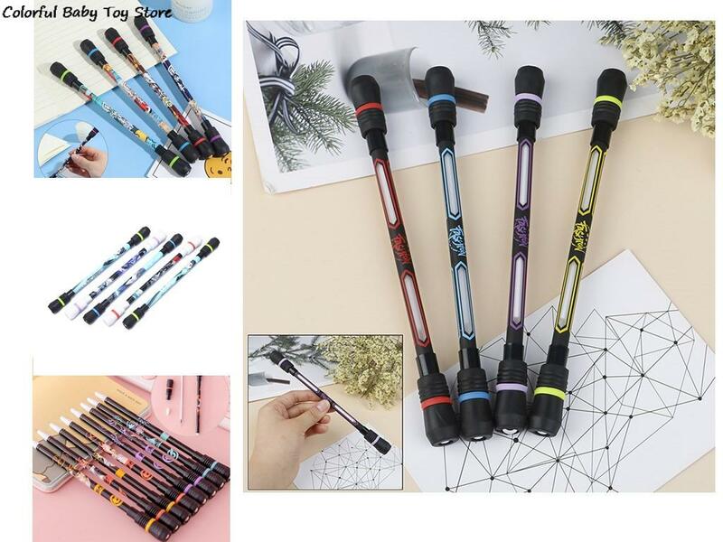 Creative Spinning Gel Pen 0.5mm Funny Rotating Pen Spinning Gaming Pens for Kids Students Writing Toys Kawaii Stationery Pen