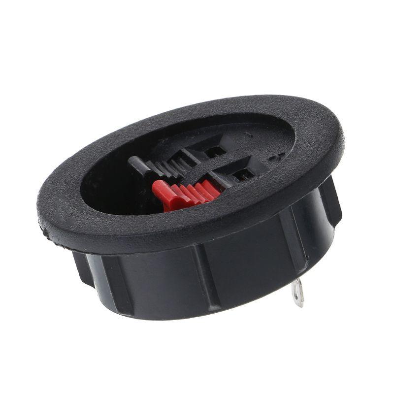2 Positions Black Round Circular Power Terminal Plate Black Speaker Terminal Board 42mm Board Diameter Audio Dropship