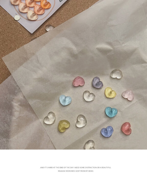 Piezas de cristal transparente para manicura, tablero de colores para decoración de uñas, 40 unidades