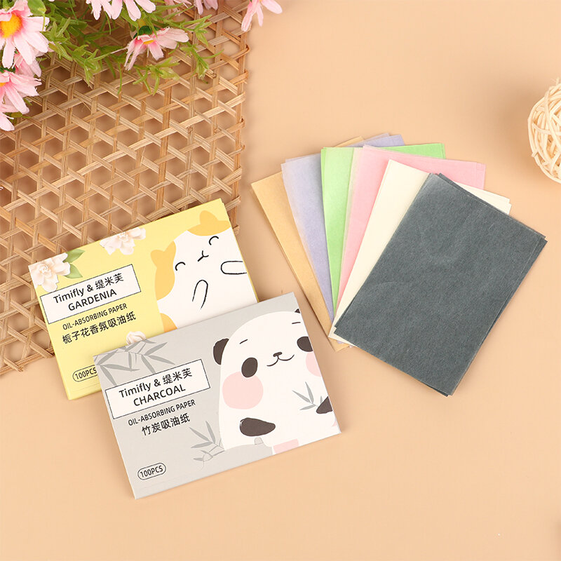 100Pcs Face Oil Blotting Paper Protable Matting Face Wipes Facial Cleanser Oil Control Oil-absorbing Face Cleaning Tools