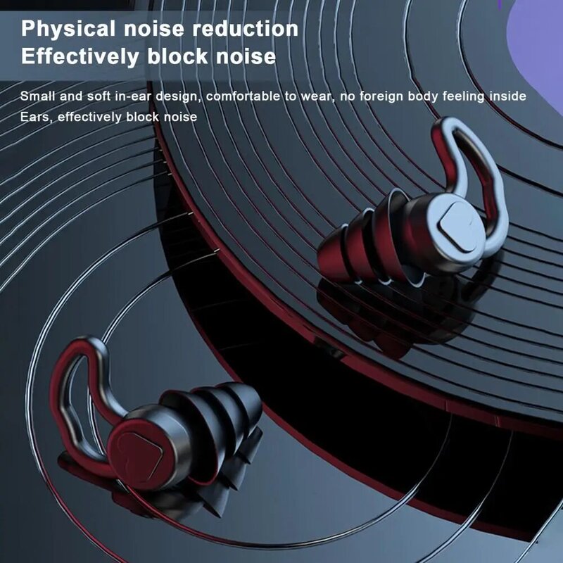 Tampões de dormir práticos, impermeável, proteção auditiva, sílica gel, tampões de ouvido antironco