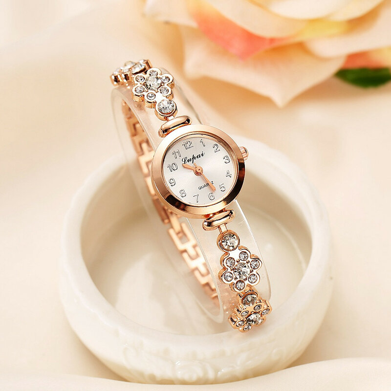 ساعة يد كوارتز الأميرة النسائية ، كوارتز دقيق ، لون ذهبي ، ماركة فاخرة ، 2023