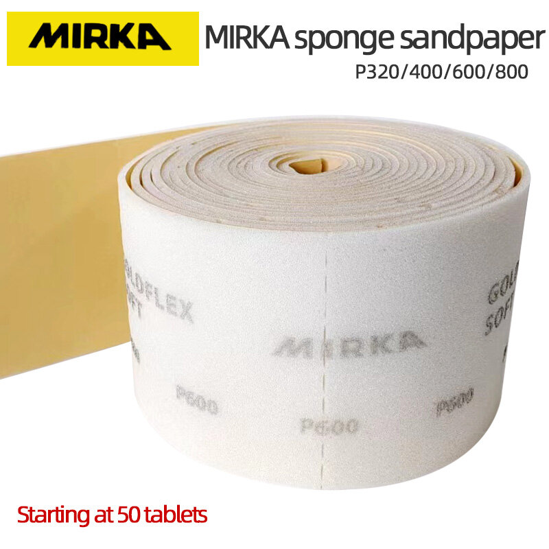 MIRKA-rollo de papel de lija de esponja dorada, Mocha de mano, bloque de arena de pulido Flexible, molienda de arena de la industria automotriz