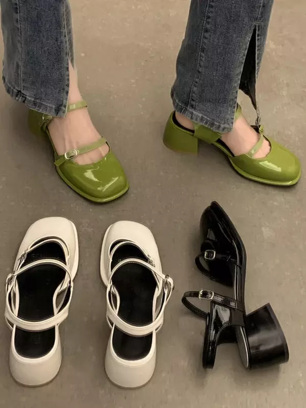 Antiderrapante Rodada Toe Sandálias Sapatos Senhoras Casuais 2023 Verão Oco Praia Sapatos Elegantes Moda Coreana Festa Sapatos Mulher Design