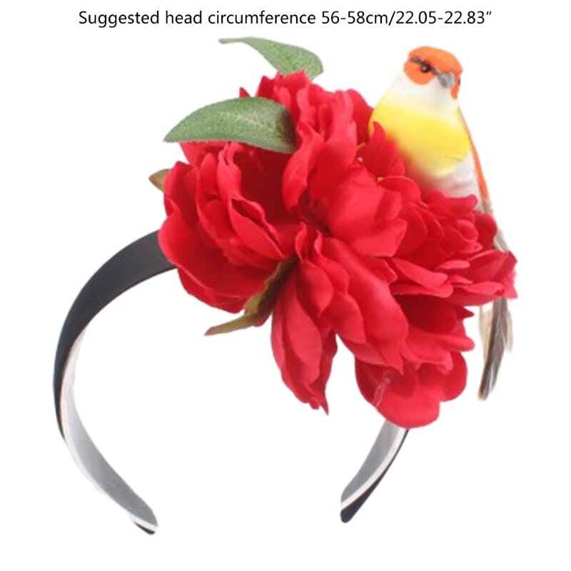 Stall Pedlar Haarreifen mit Blumenmuster und Papagei, Sommer-Stirnband, Party-Versorgung, Direktversand