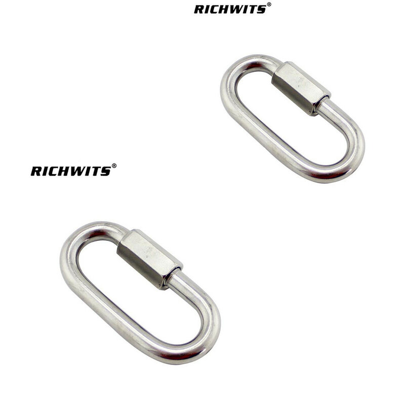 8mm Quick Link 304 Stainless Steel Carabiner Hook Rigging Hardware Chain Link Buckle