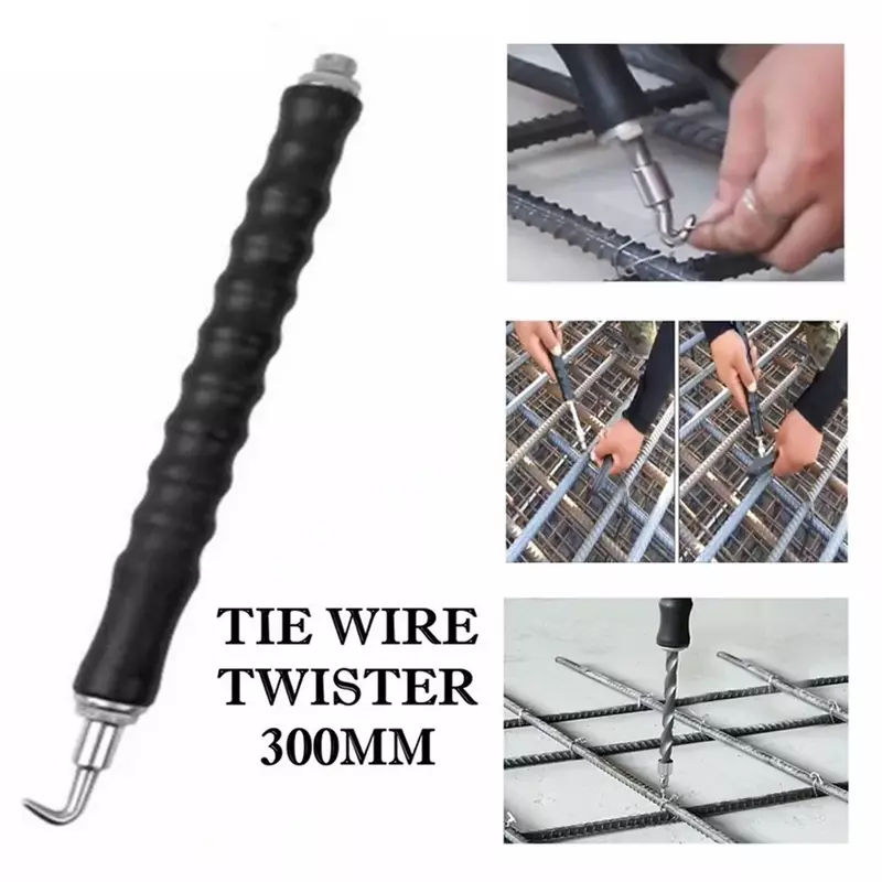 New 1X High Qualit Tie Wire Twister Twister Recoil And Reload Rubber Handle Saving Time Semi-automatic 12 Inch