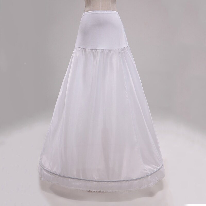 Novidade saia de noiva com 1 argola cintura alta, vestido de casamento linha a, roupa de baixo para noiva, comprimento de 110cm(43.4 ")