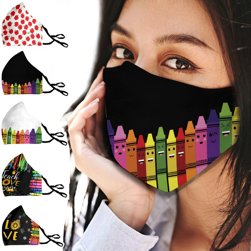 2024 New Outdoor Washable Reuse Face Mask Protective Printing Face Mask Essential Adult Windproof Mask For Cycling Sports