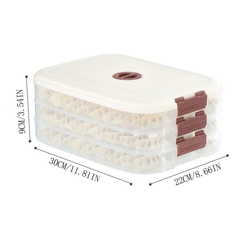 Wadah penyimpanan makanan dapat ditumpuk, wadah makanan transparan anti selip tahan dingin dapat digunakan kembali kotak kulkas