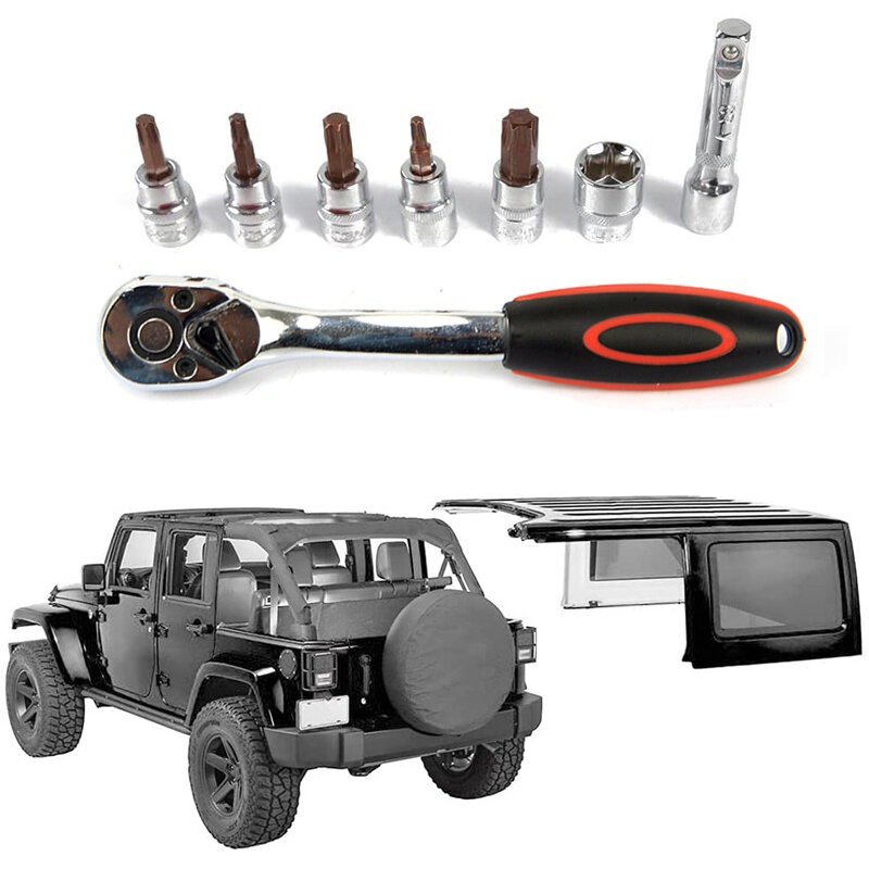 1 набор металлических гаечных ключей для демонтажа автомобильных винтов, инструмент для Jeep Wrangler JK JL Gladiator JT 2007-2021, инструменты для разборки автомобиля, аксессуары
