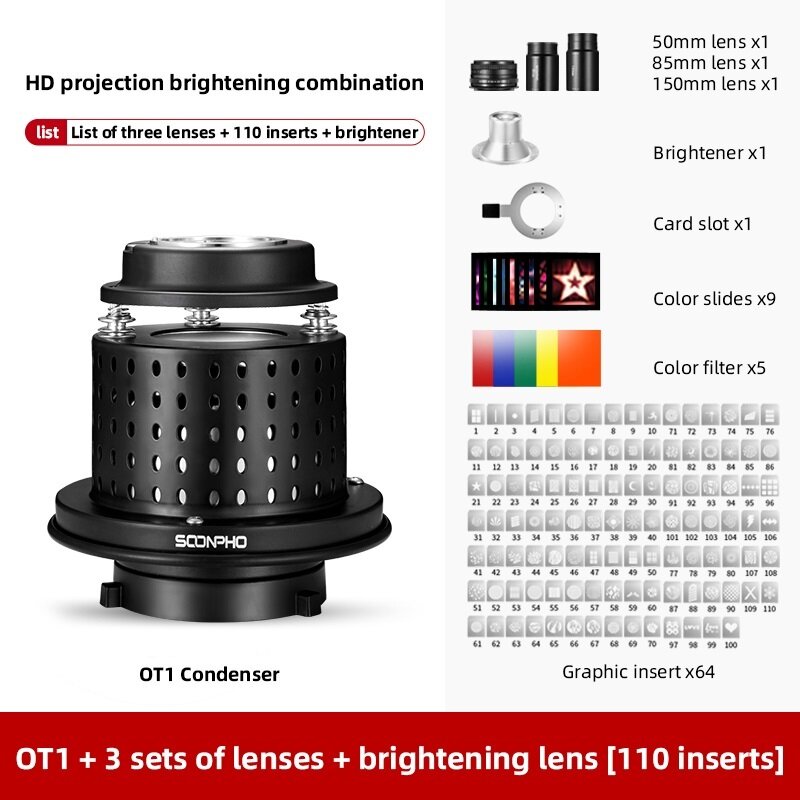OT1-foco cónico Snoots Bowens, montaje para fotografía, estudio fotográfico, efectos especiales de arte, haz de luz en forma de cilindro, nuevo